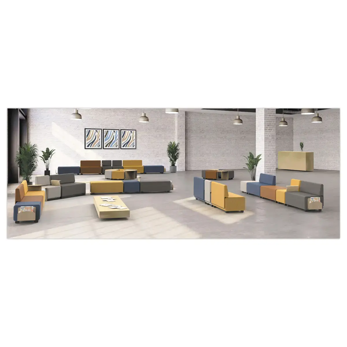 POUF ANGULAIRE HIZIA 1 PLACE GRIS MONTÉ photo du produit