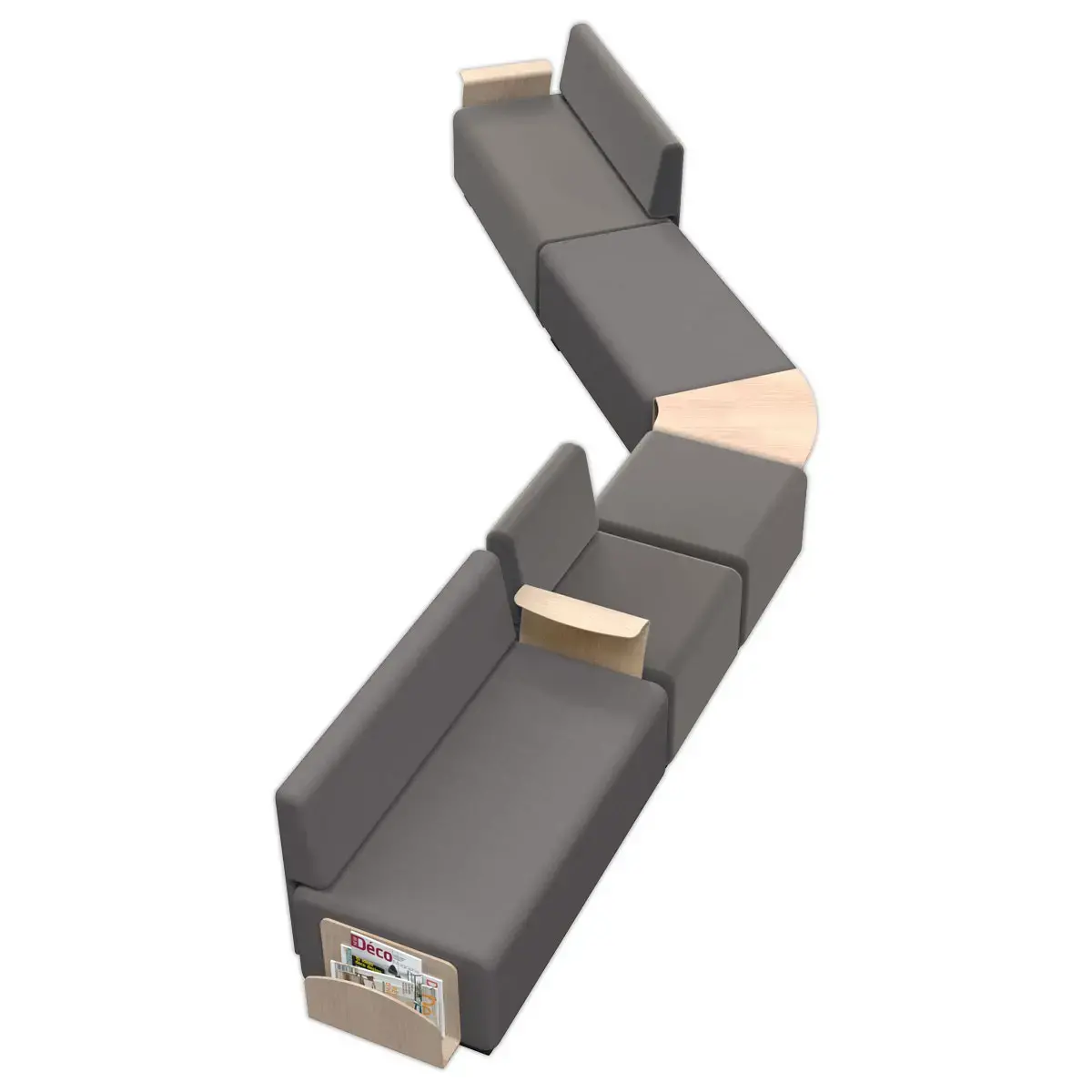 TABLE ANGULAIRE HIZIA MONT&Eacute;E photo du produit