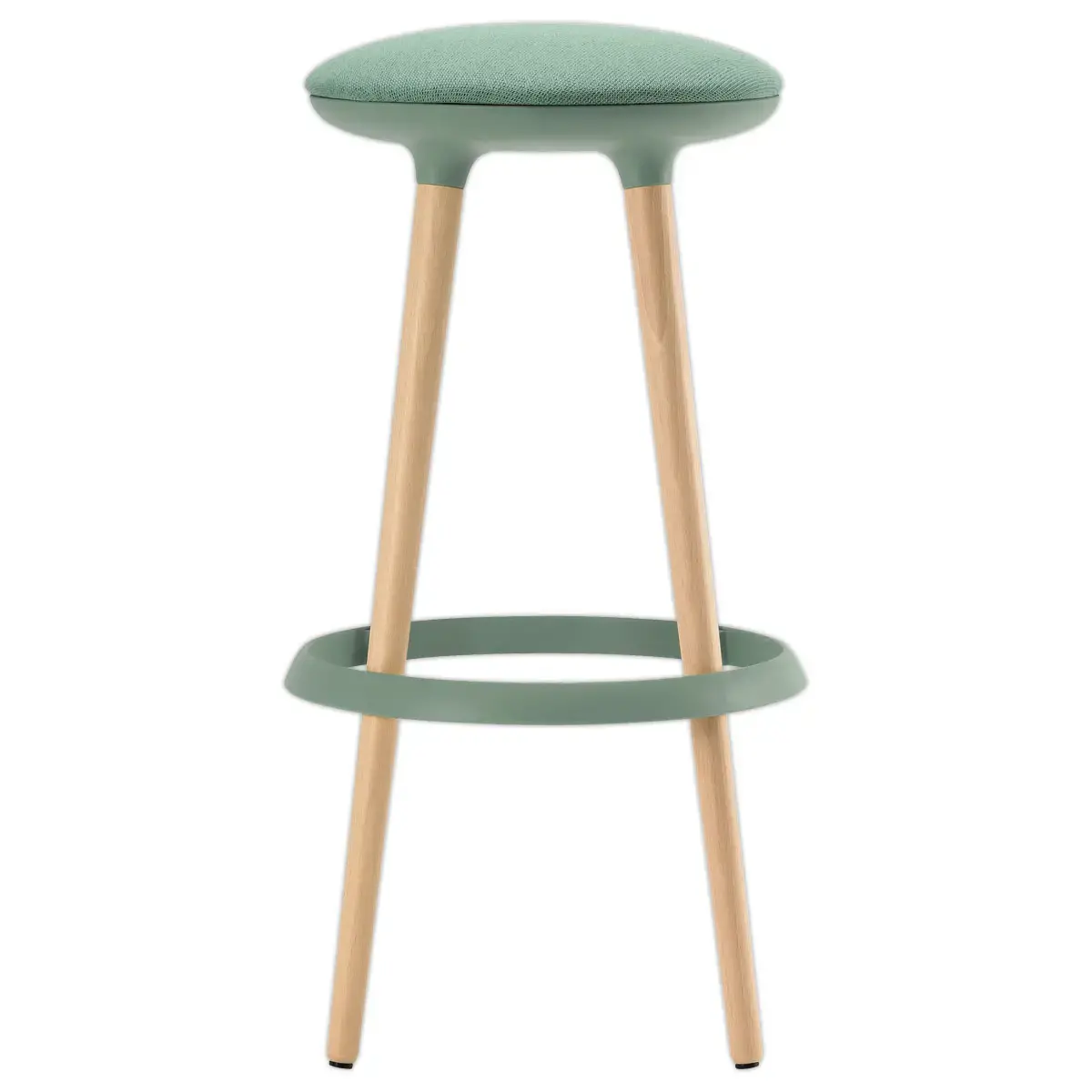 Tabouret haut tissu vert photo du produit