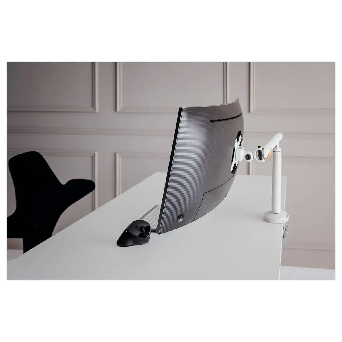 Bras porte-&eacute;cran BE Flexible Simple blanc - Bakker photo du produit