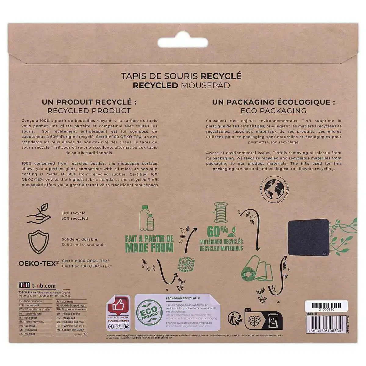 Tapis de souris recyclé photo du produit