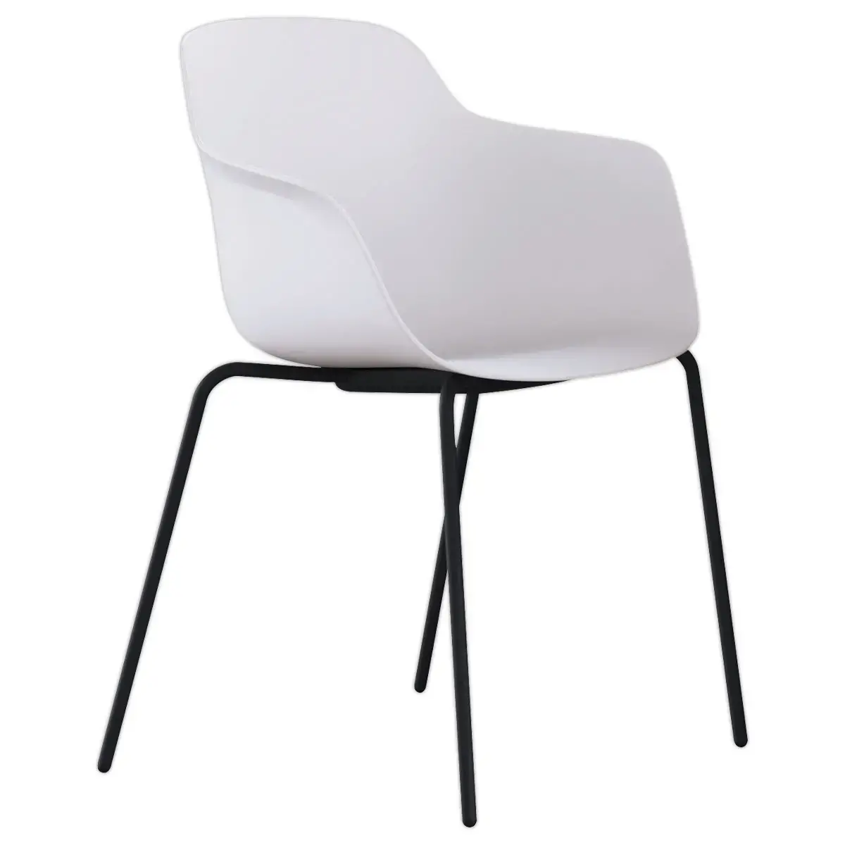 Fauteuil WEEKLY métal blanc monté photo du produit