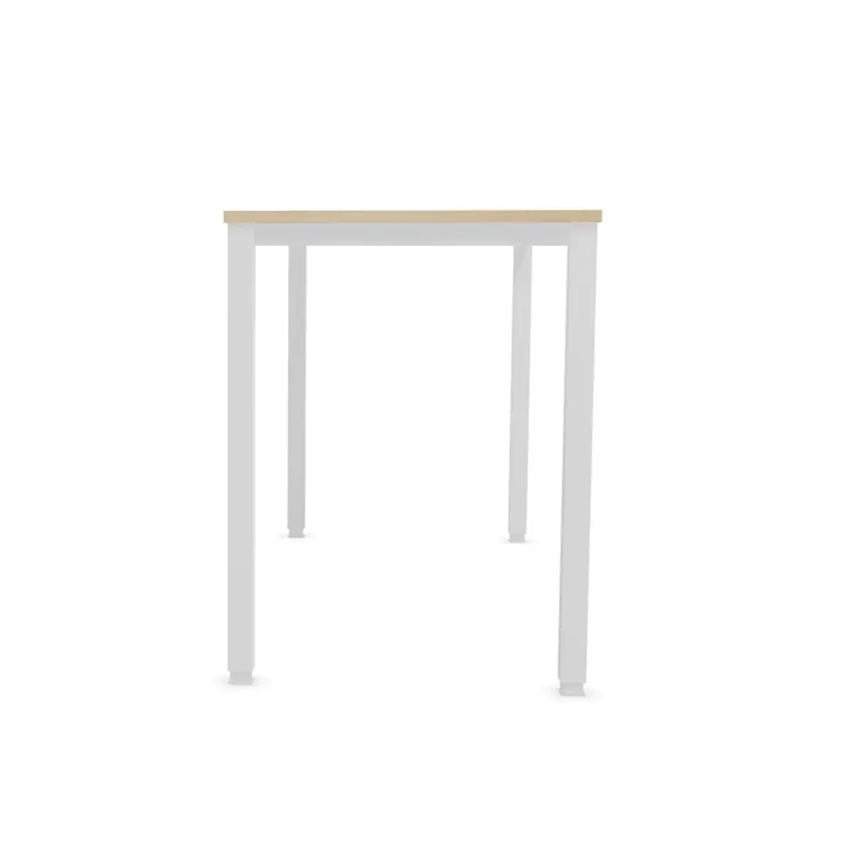 Table haute rectangulaire 180 x 80 Acacia /Blanc photo du produit