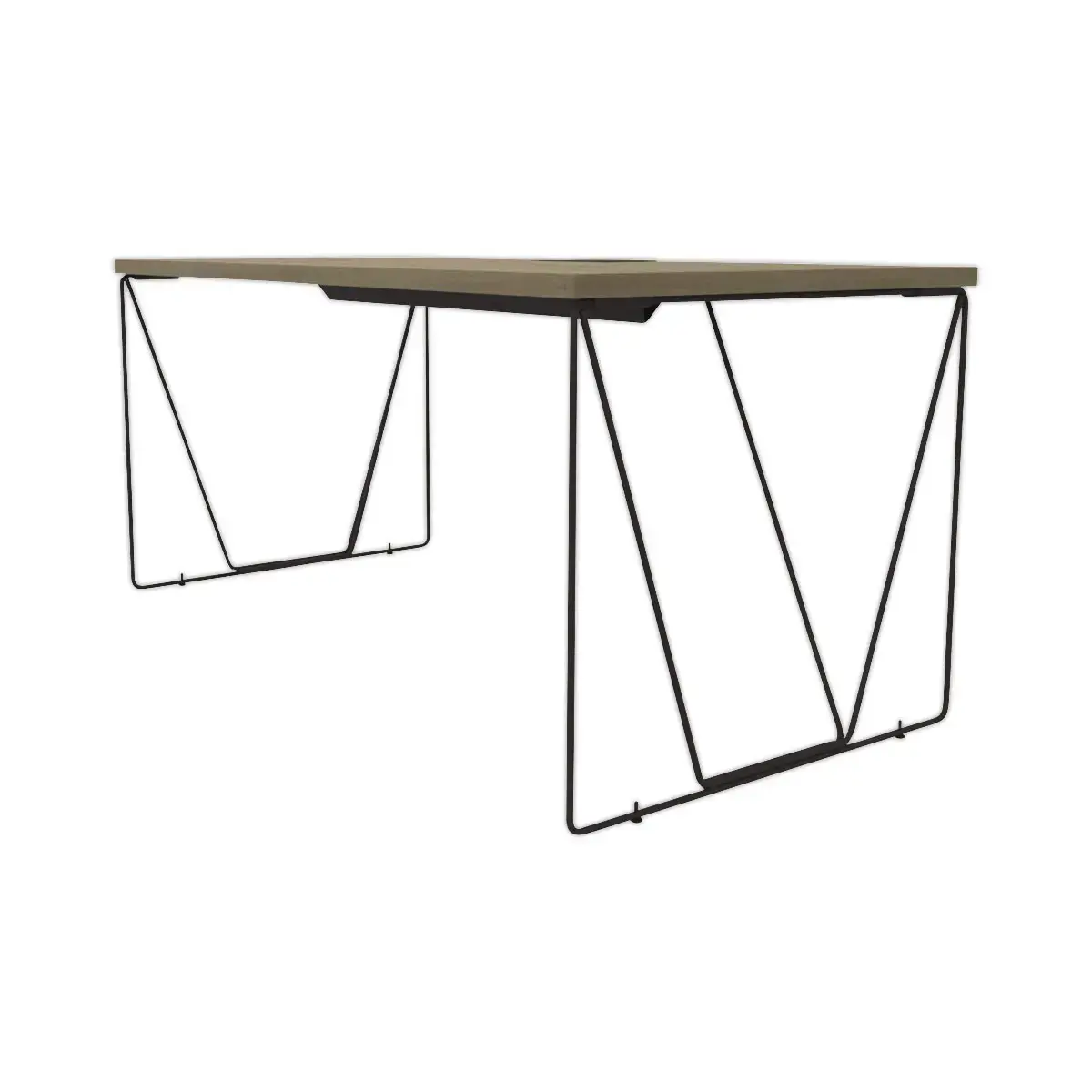 Bureau Beaunes L 160cm chene veine / noir photo du produit