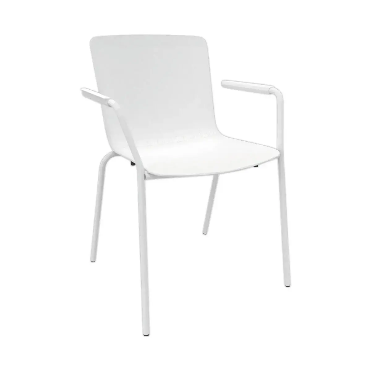 2 FAUTEUIL 4 PIEDS ACOT POLYPROPYLENE BLANC photo du produit