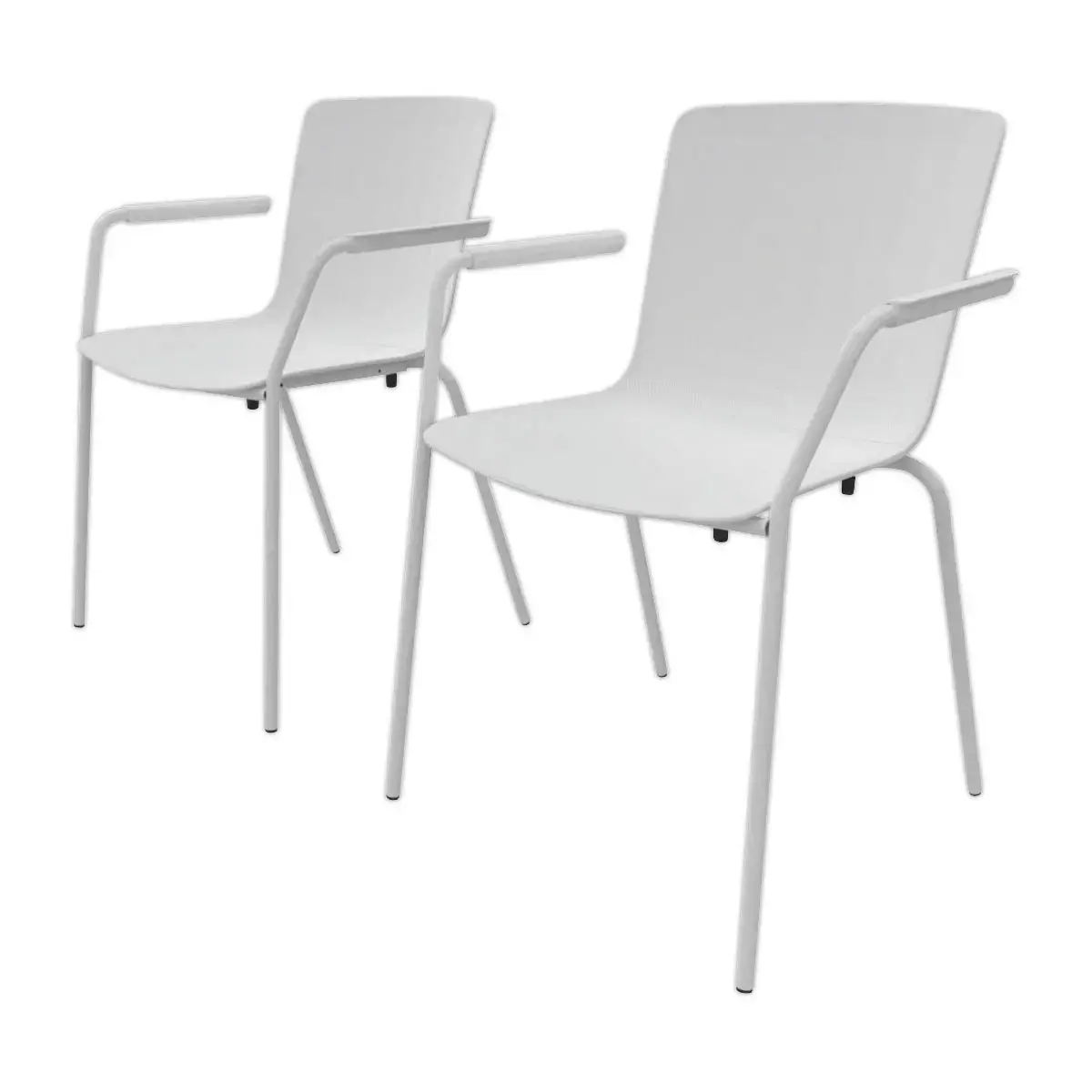 2 FAUTEUIL 4 PIEDS ACOT POLYPROPYLENE BLANC photo du produit