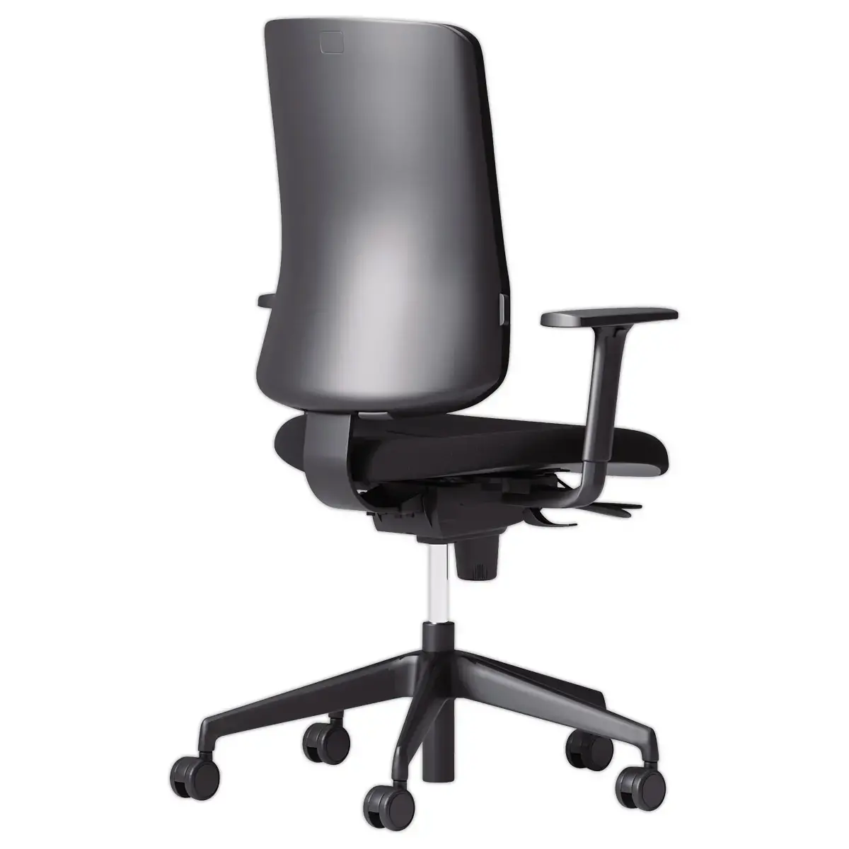 Si&egrave;ge de bureau synchrone ATILA tissu noir avec soutien lombaire mont&eacute; photo du produit