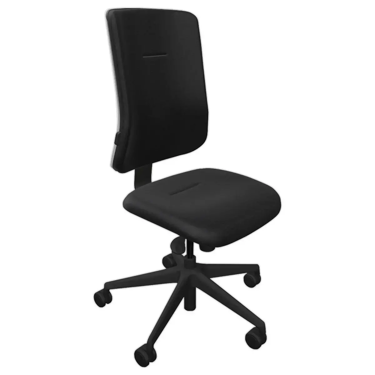 Si&egrave;ge de bureau synchrone ATILA tissu noir avec soutien lombaire mont&eacute; photo du produit