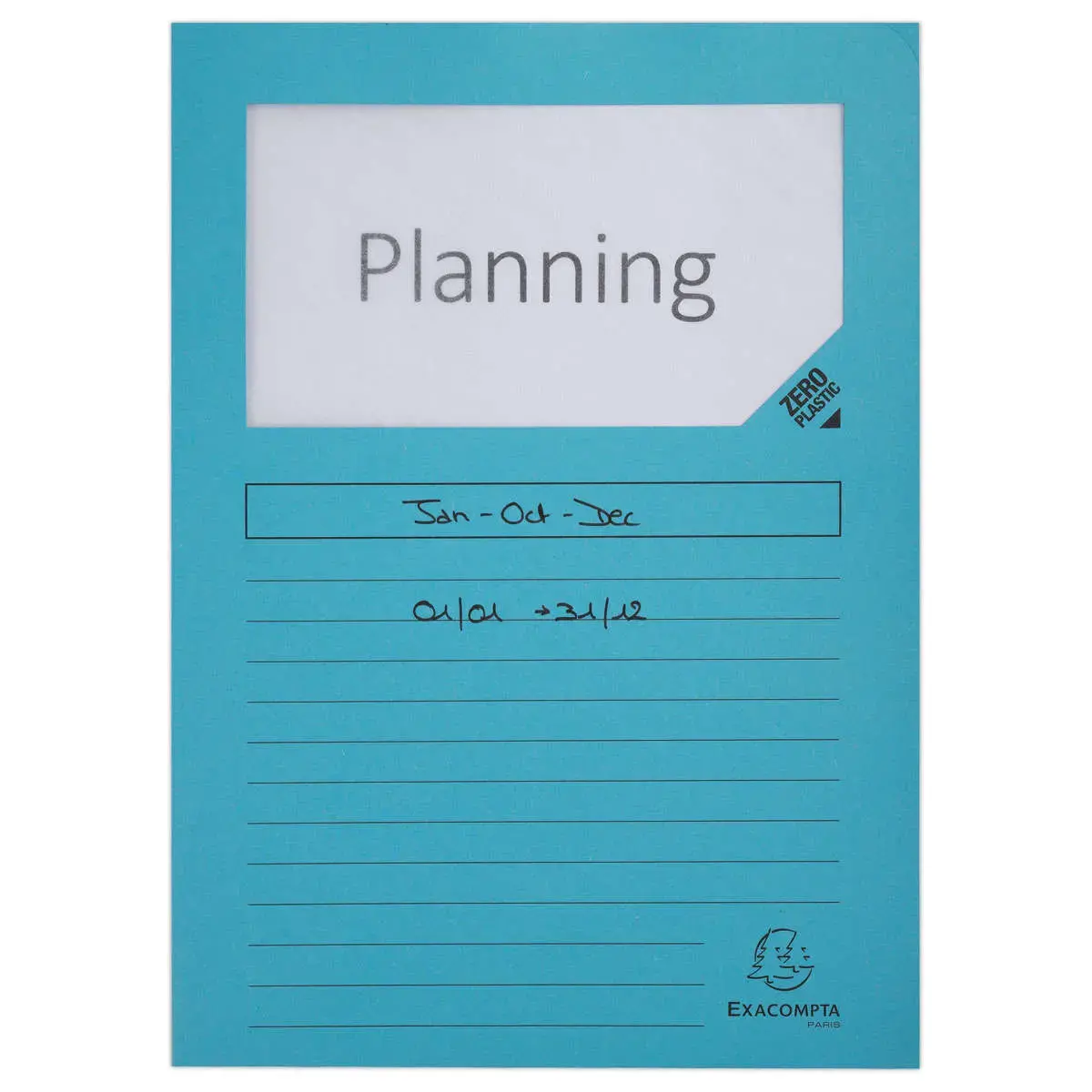 100 Pochettes coins A4 en papier 100% recycl&eacute; - Forever Exacompta photo du produit