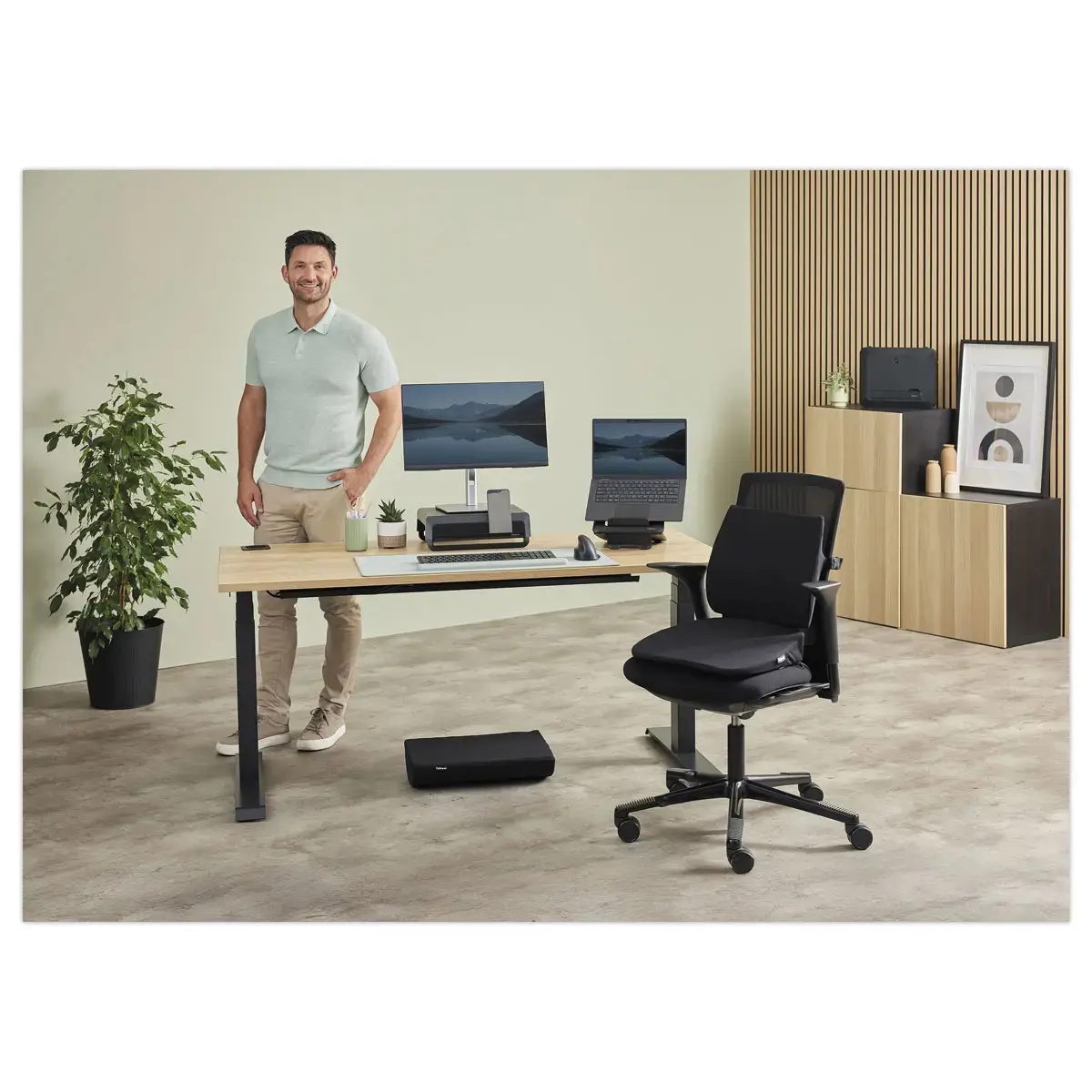 Coussin dorsal - Noir - FELLOWES photo du produit