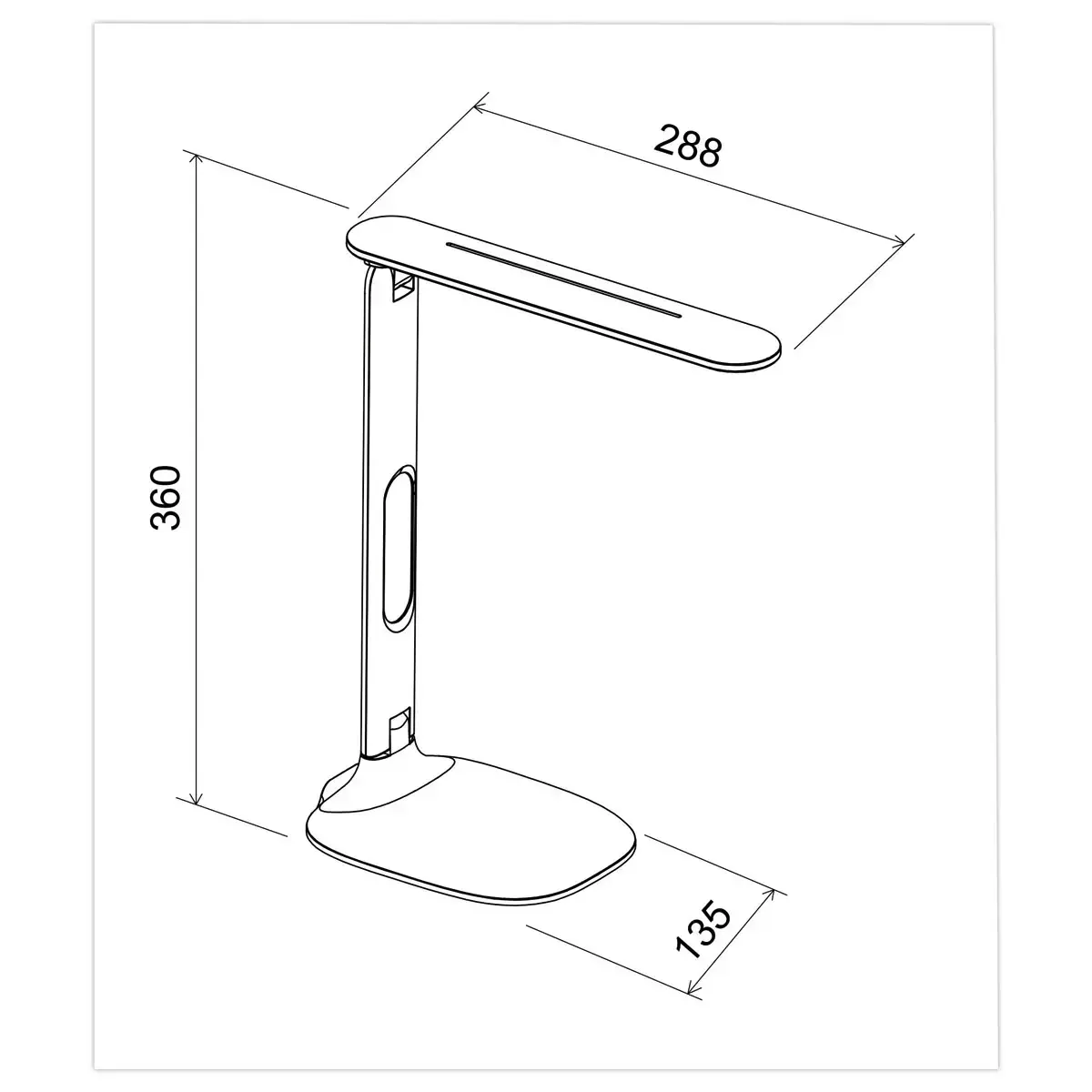 Lampe de bureau Led Foley blanc photo du produit