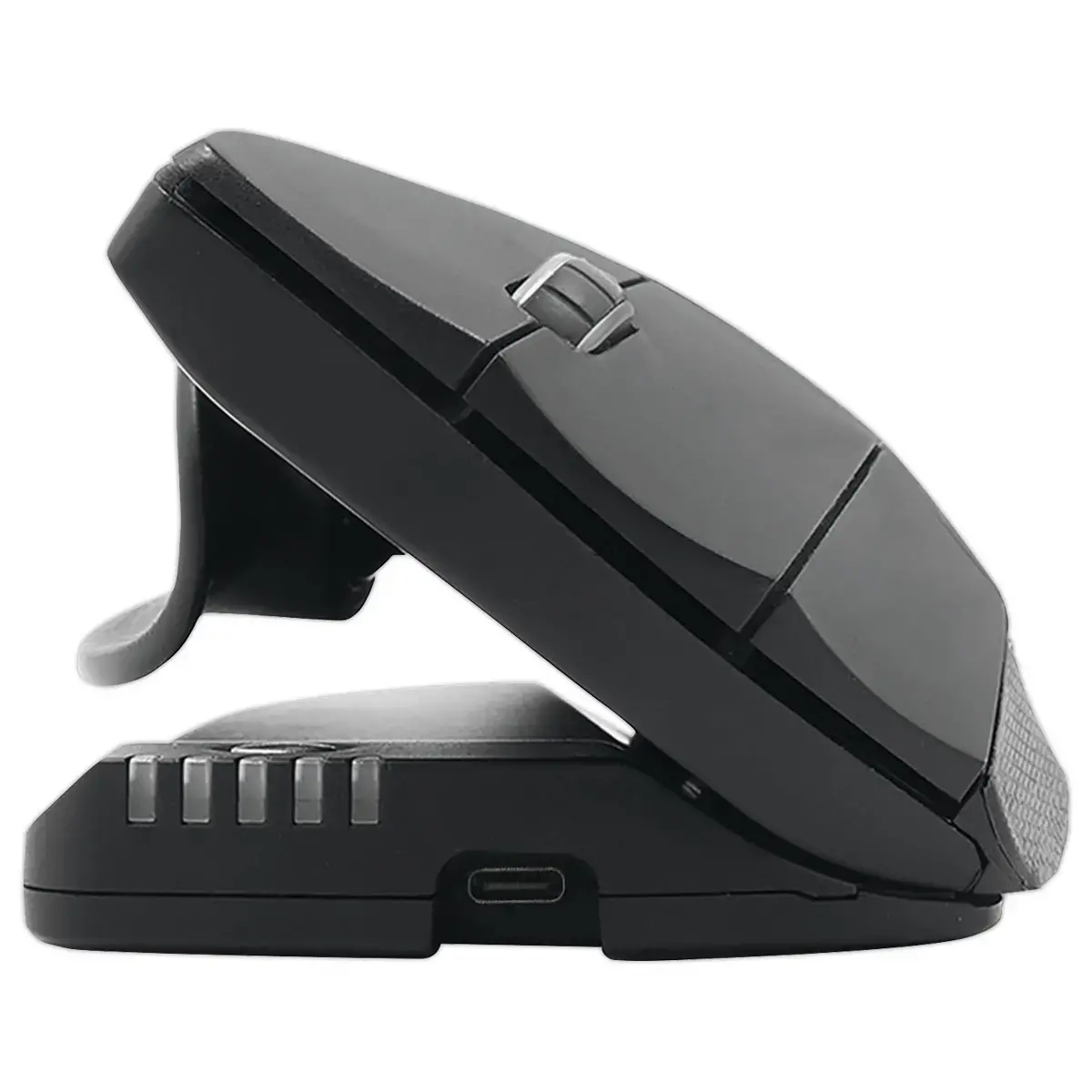 Souris Unimouse sans fil verticale gaucher - Noir photo du produit