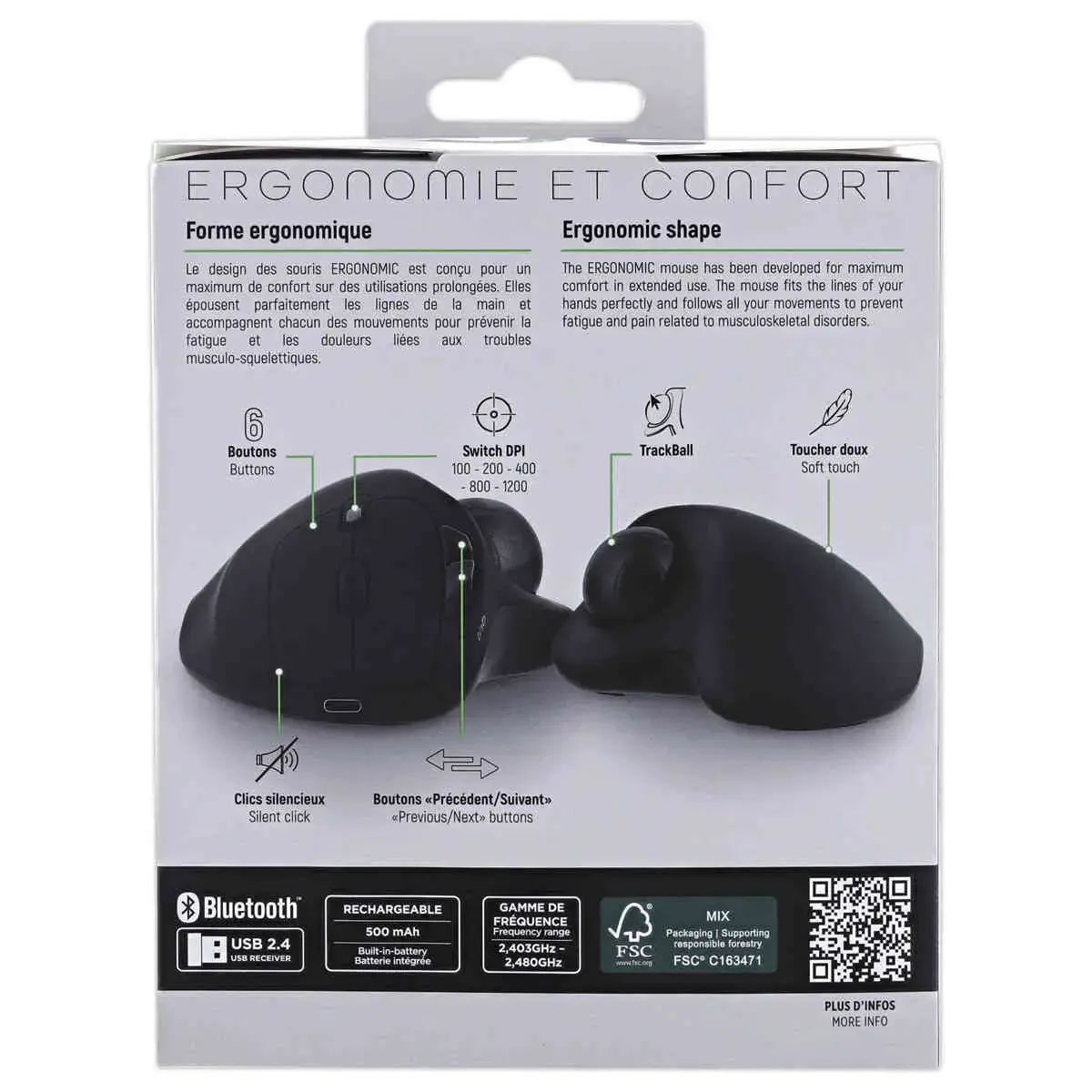 Souris Trackball sans fil photo du produit