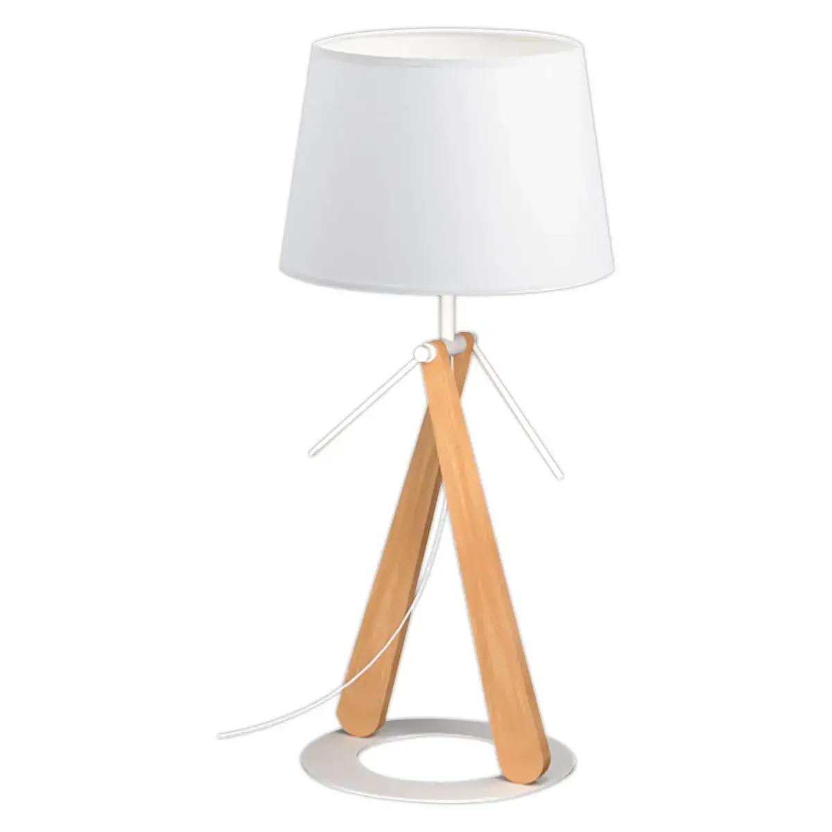 Lampe E27 ZAZOU blanc photo du produit