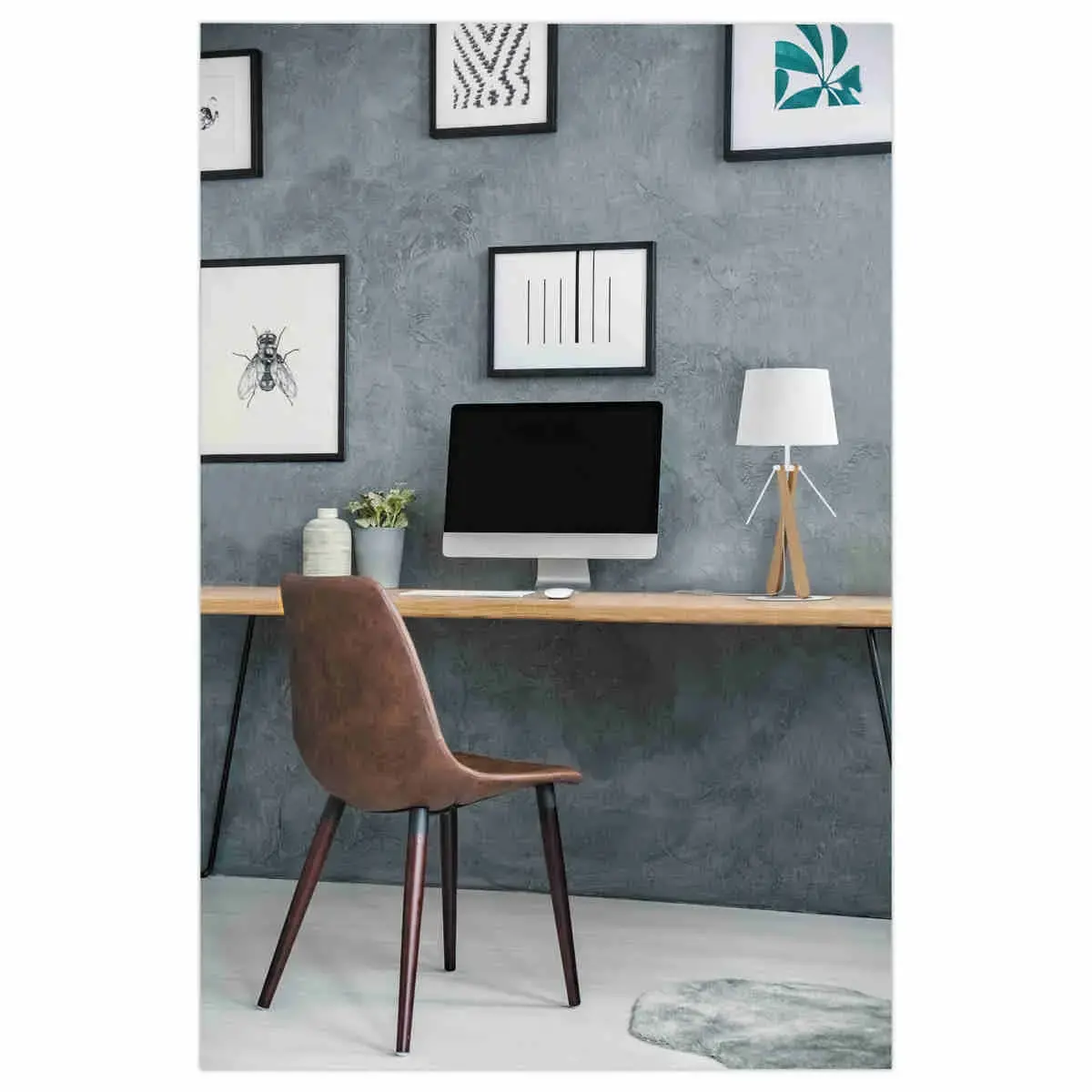 Lampe E27 ZAZOU blanc photo du produit