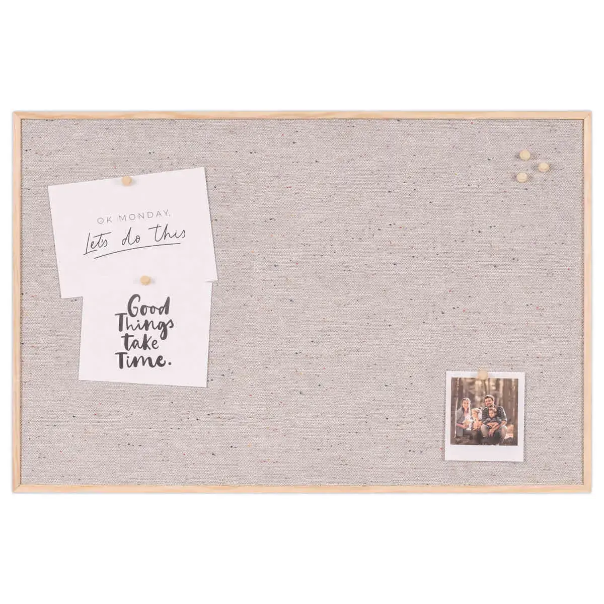 Tableau tissus gris cadre bois 60 x 90cm photo du produit