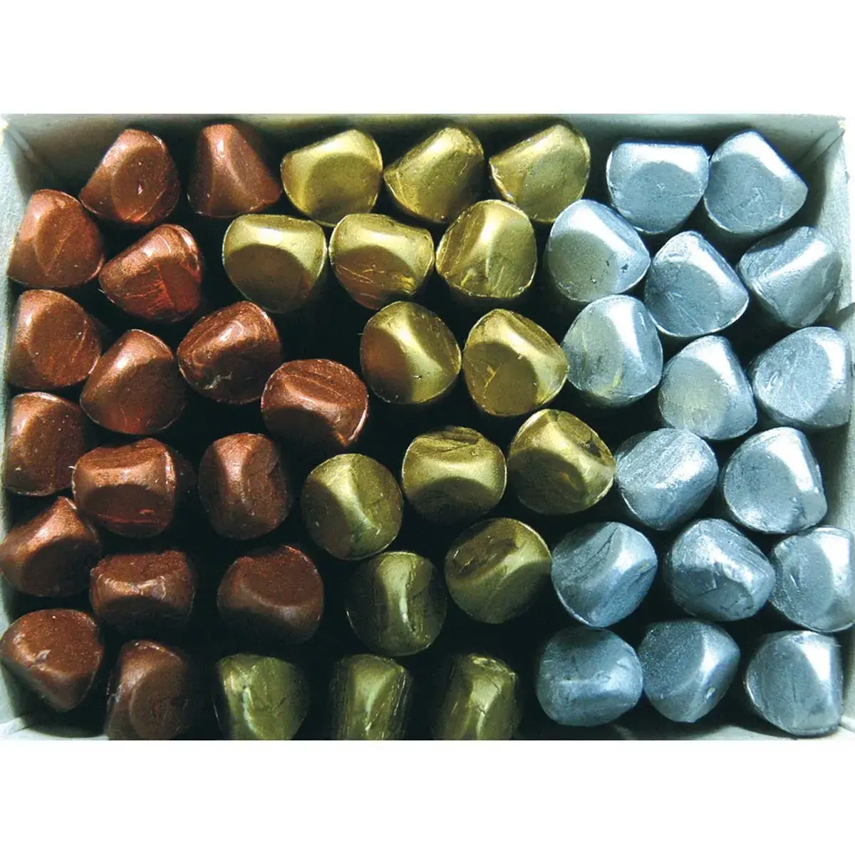 Crayons à la cire - lot de 48 - coloris metal assortis - Oz international photo du produit