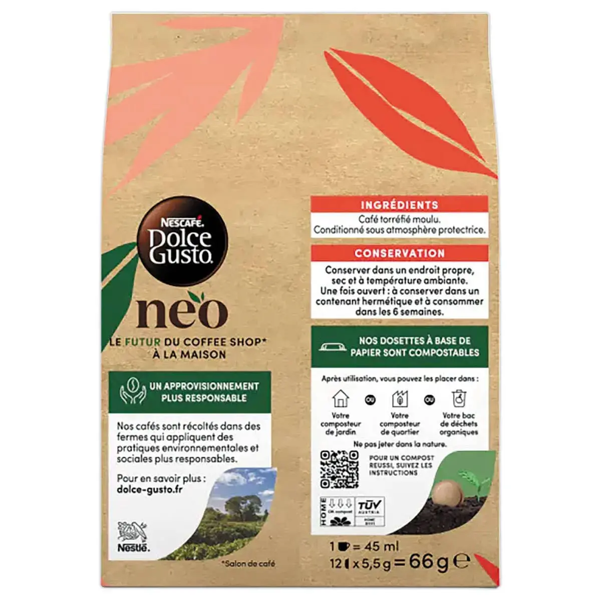 12 Dosettes de caf&eacute; Espresso NEO par Dolce gusto photo du produit