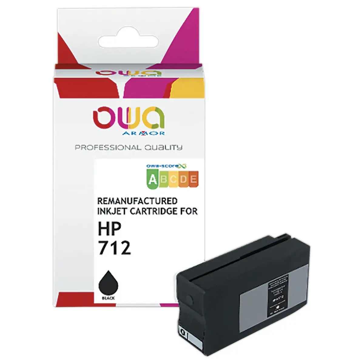 Cartouche jet d'encre K45636OW compatible HP 712 OWA - Noir photo du produit