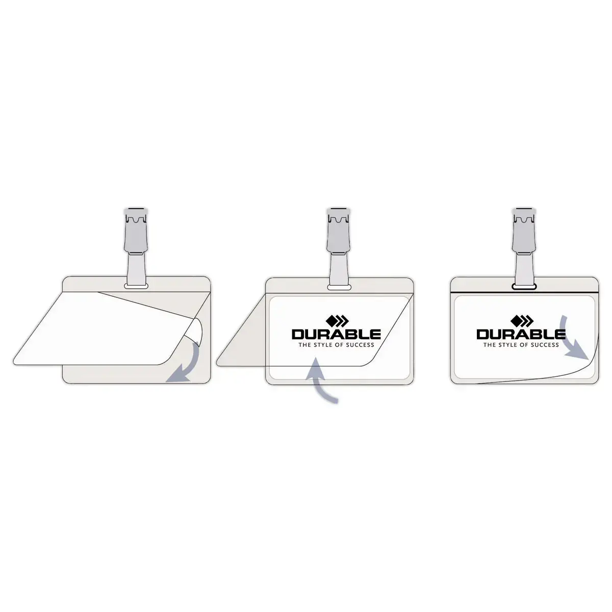 25 Badges autoplastifiables - DURABLE - 9 x 5,4 cm photo du produit