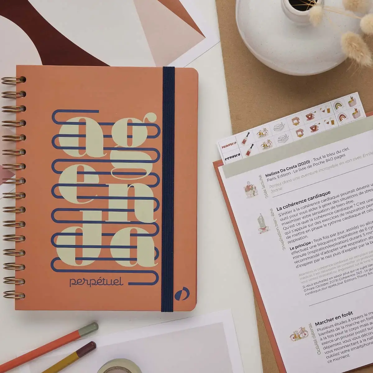 Agenda 21 perpétuel semainier S Eterny Graphic - Français photo du produit
