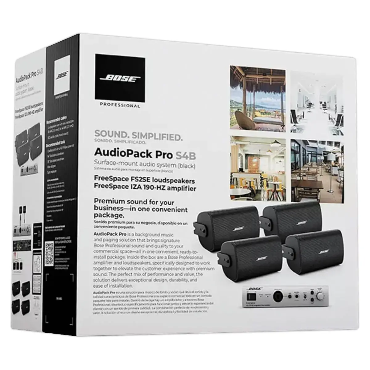 AudioPack Pro surface S4B noir Bose Professional photo du produit