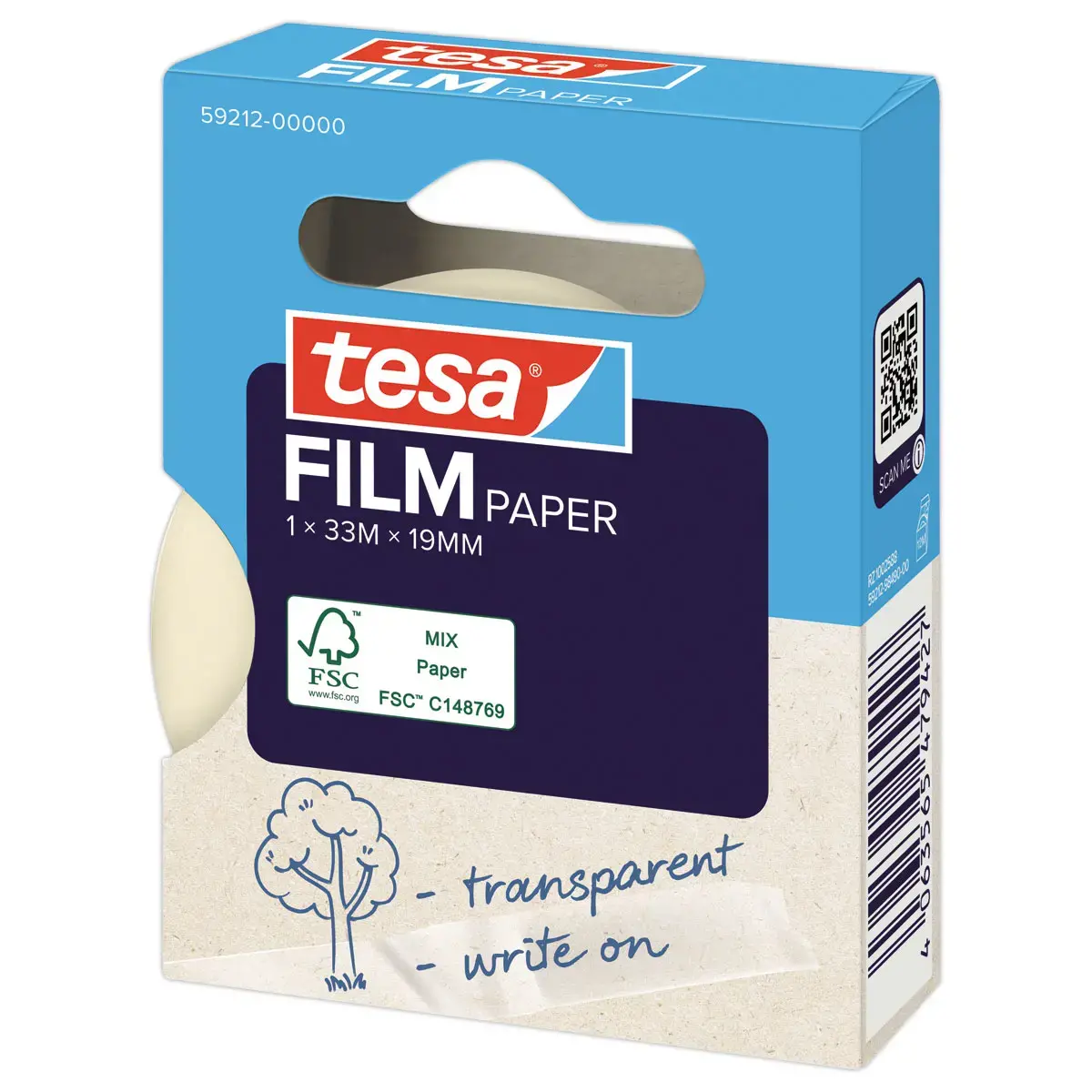 Ruban adhésif Tesafilm® Paper 33M X 19mm photo du produit