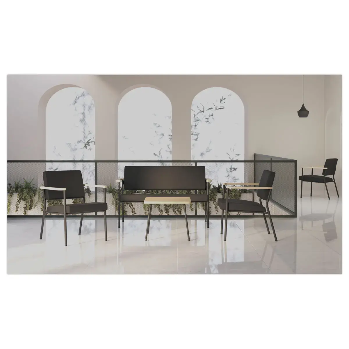 Table basse 55 x 55 pied noir photo du produit