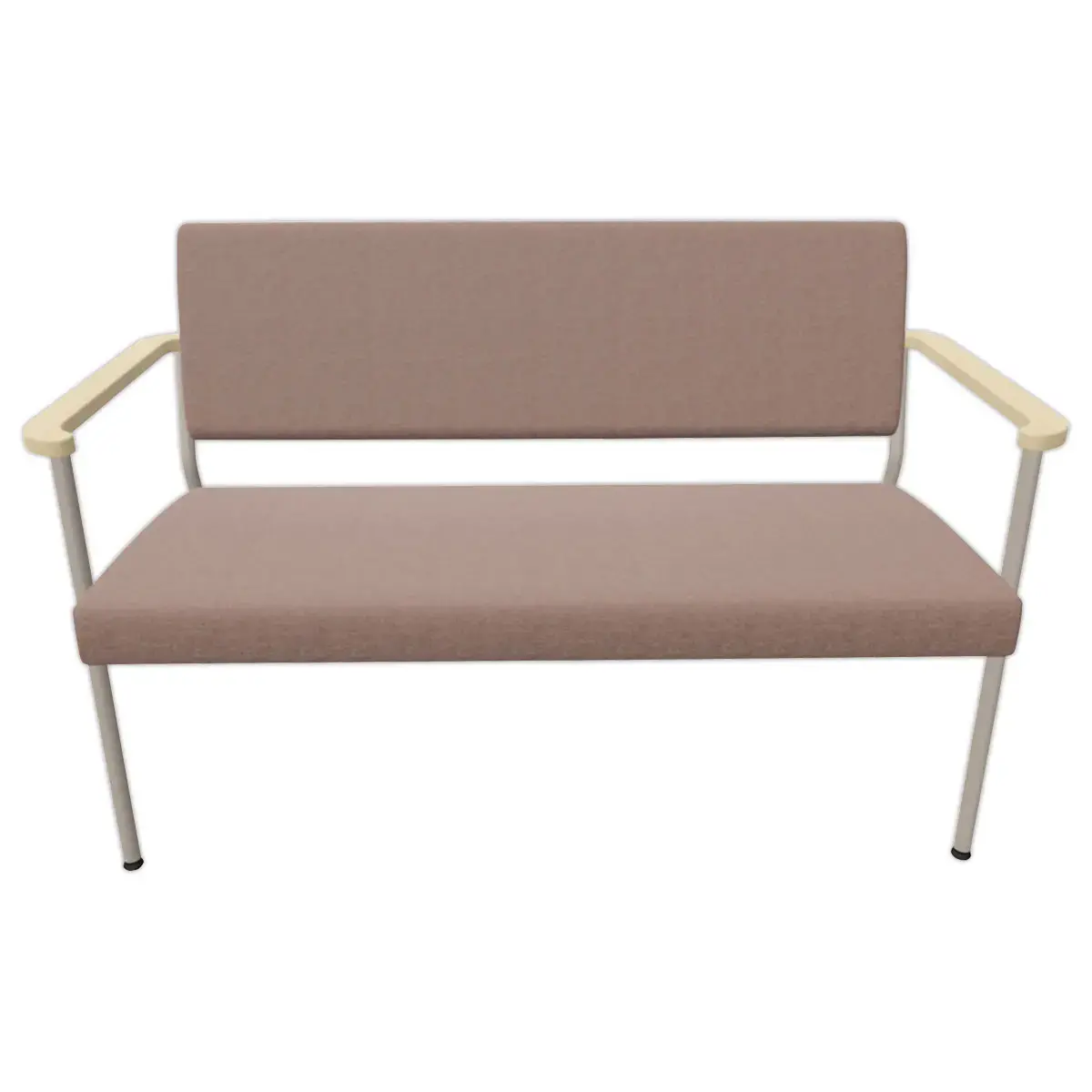 Sofa 2 places beige/gris photo du produit