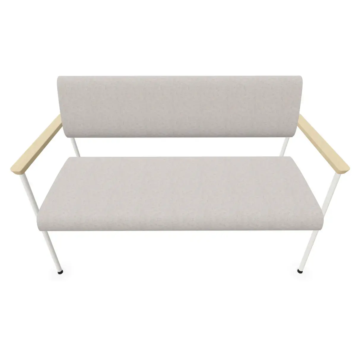 Sofa 2 places beige/gris photo du produit