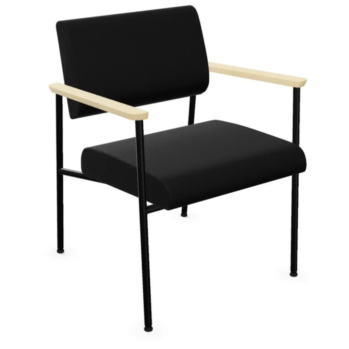 Fauteuil accueil noir photo du produit