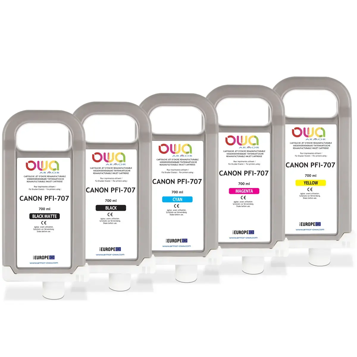 Cartouche &eacute;quivalent Canon pour traceurs PFI-707 700 ml - Magenta - Owa photo du produit