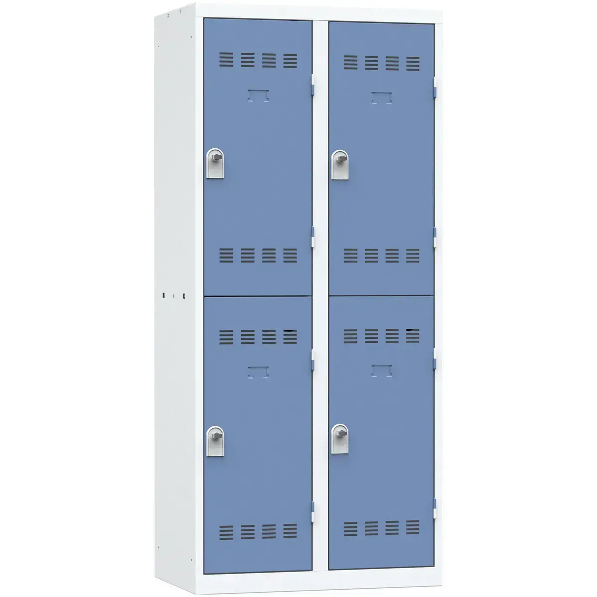 Vestiaire multicases 2 colonne de 2 cases H.180 x L.80cm gris/bleu photo du produit