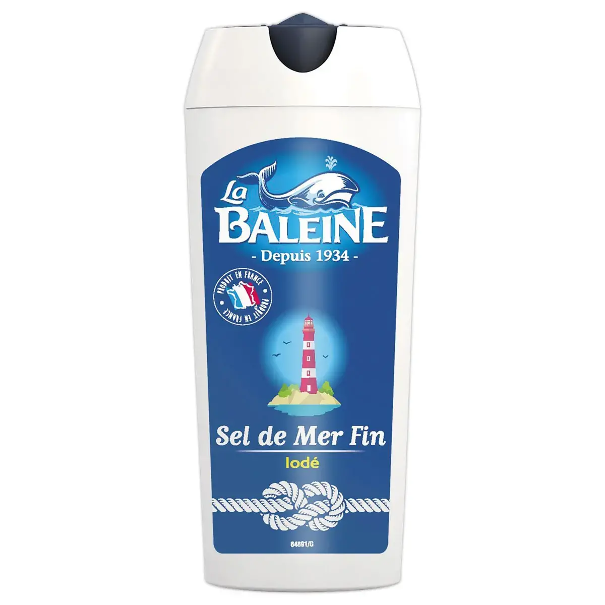 Sel fin iod&eacute; 125g La Baleine photo du produit