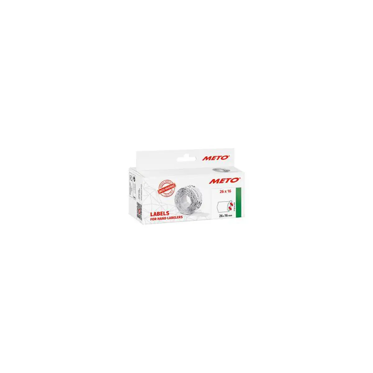 6 6 Rouleaux de 1000 &eacute;tiquettes 26 x 16 mm blanches photo du produit