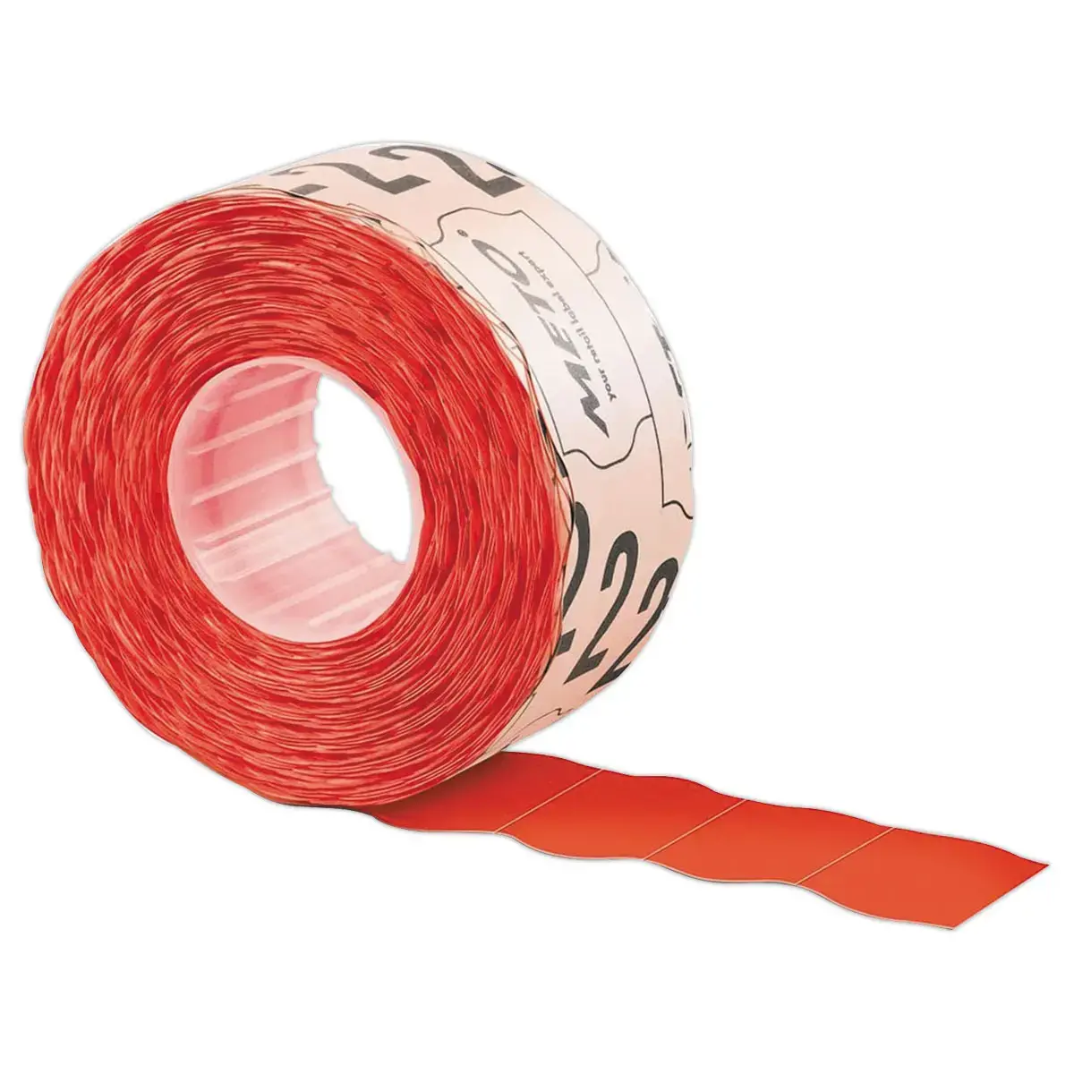 6 Rouleaux de 1000 &eacute;tiquettes 22x16mm permanent - Rouge photo du produit