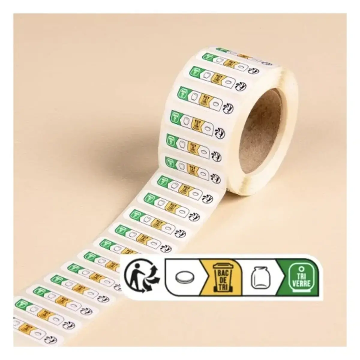 Rouleau de 1000 étiquettes 10x40mm INFOTRI photo du produit