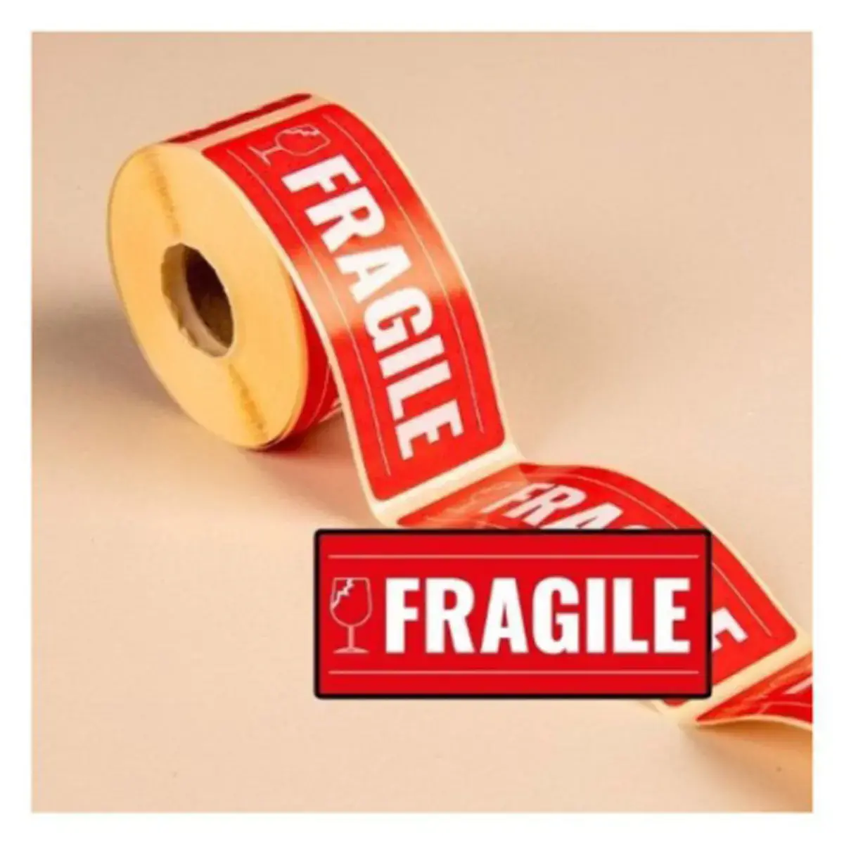 Rouleau de 300 étiquettes 98x40mm FRAGILE photo du produit