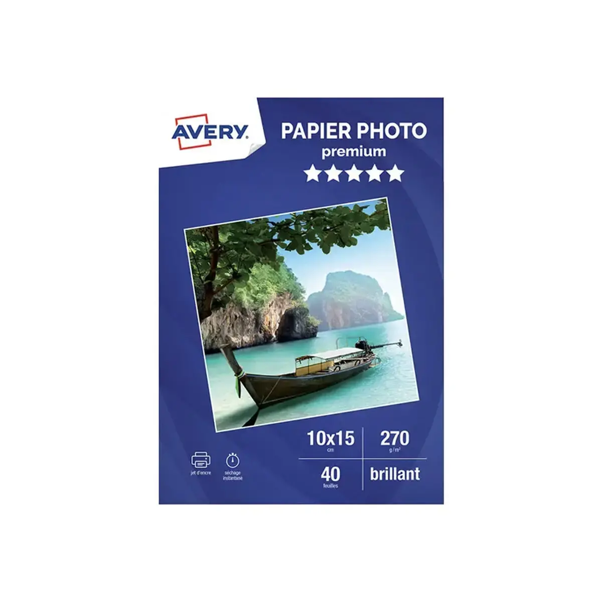 40 Feuilles de papier photo brillant 10 x15 cm 270 g/m² jet d'encre photo du produit