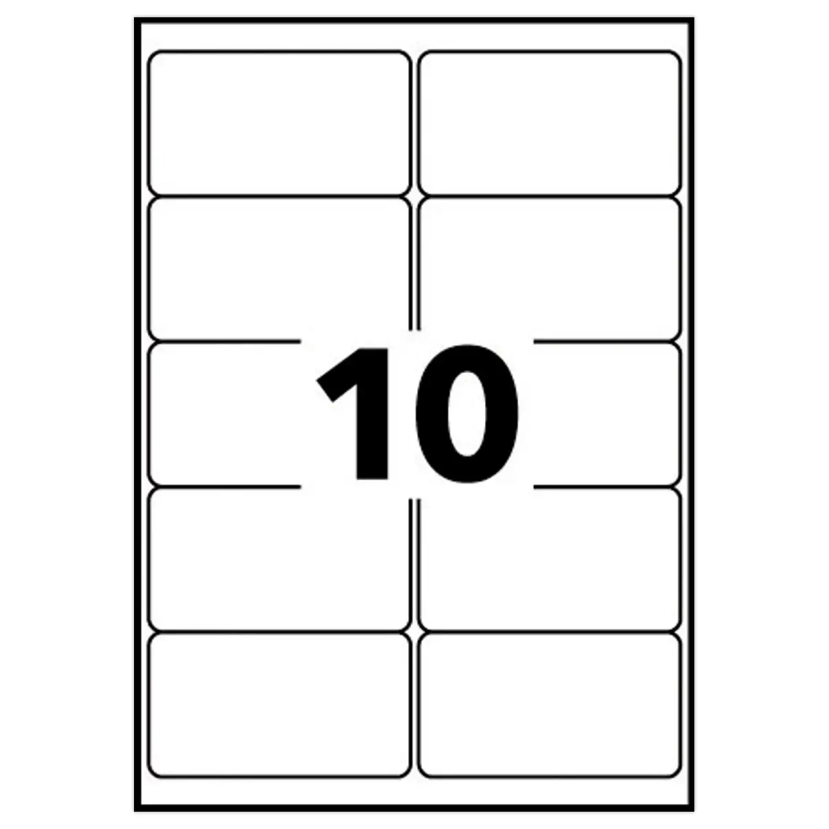 25 Planches d'&eacute;tiquettes laser transp 50,8 x 96 mm brillantes 250&eacute;tq photo du produit