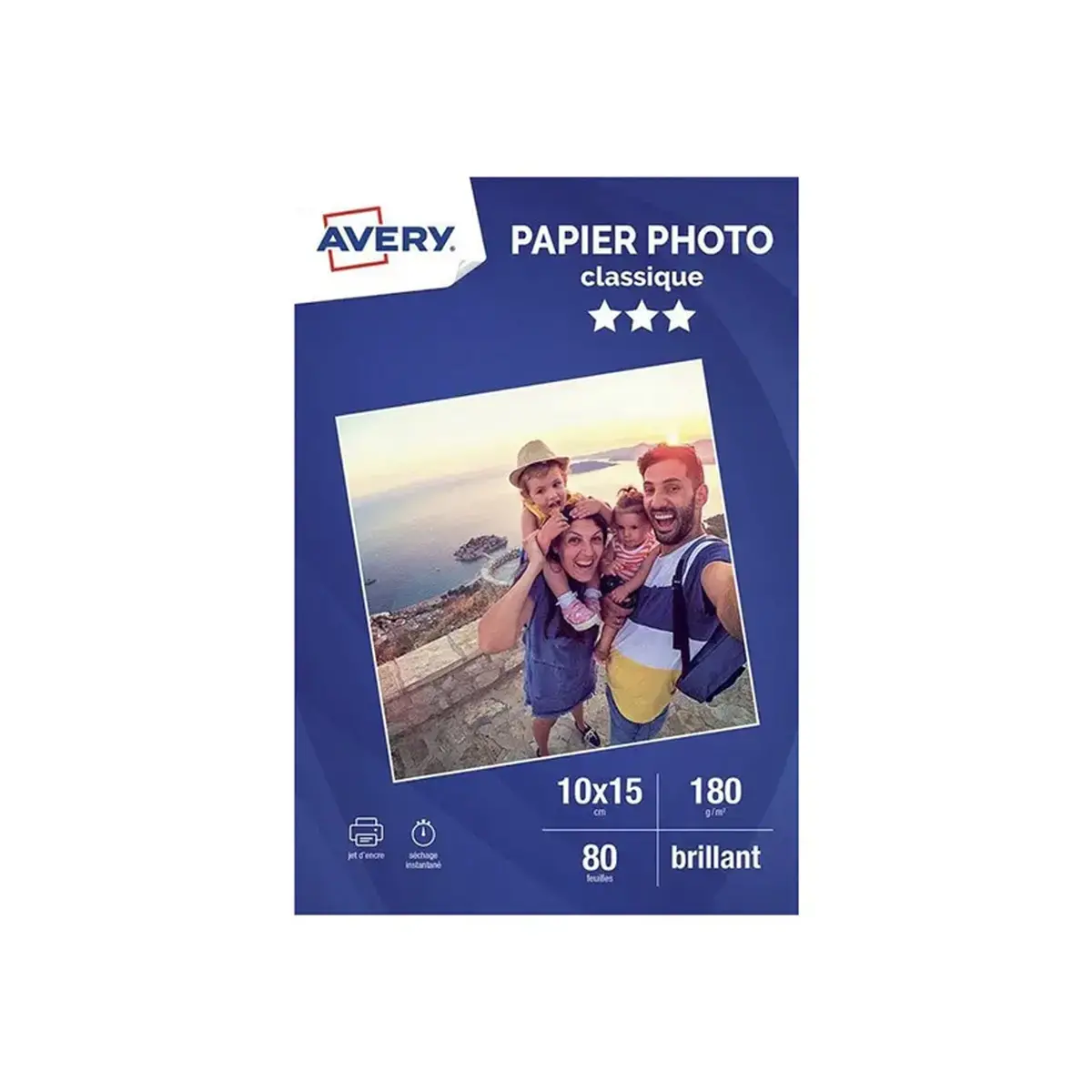 80 Feuilles de papier photo brillant 10 x 15 cm 180 g/m² jet d'encre photo du produit