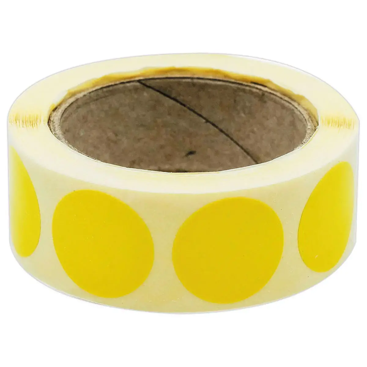 10 Rouleaux de 500 pastilles Ø 20mm jaune enlevables photo du produit