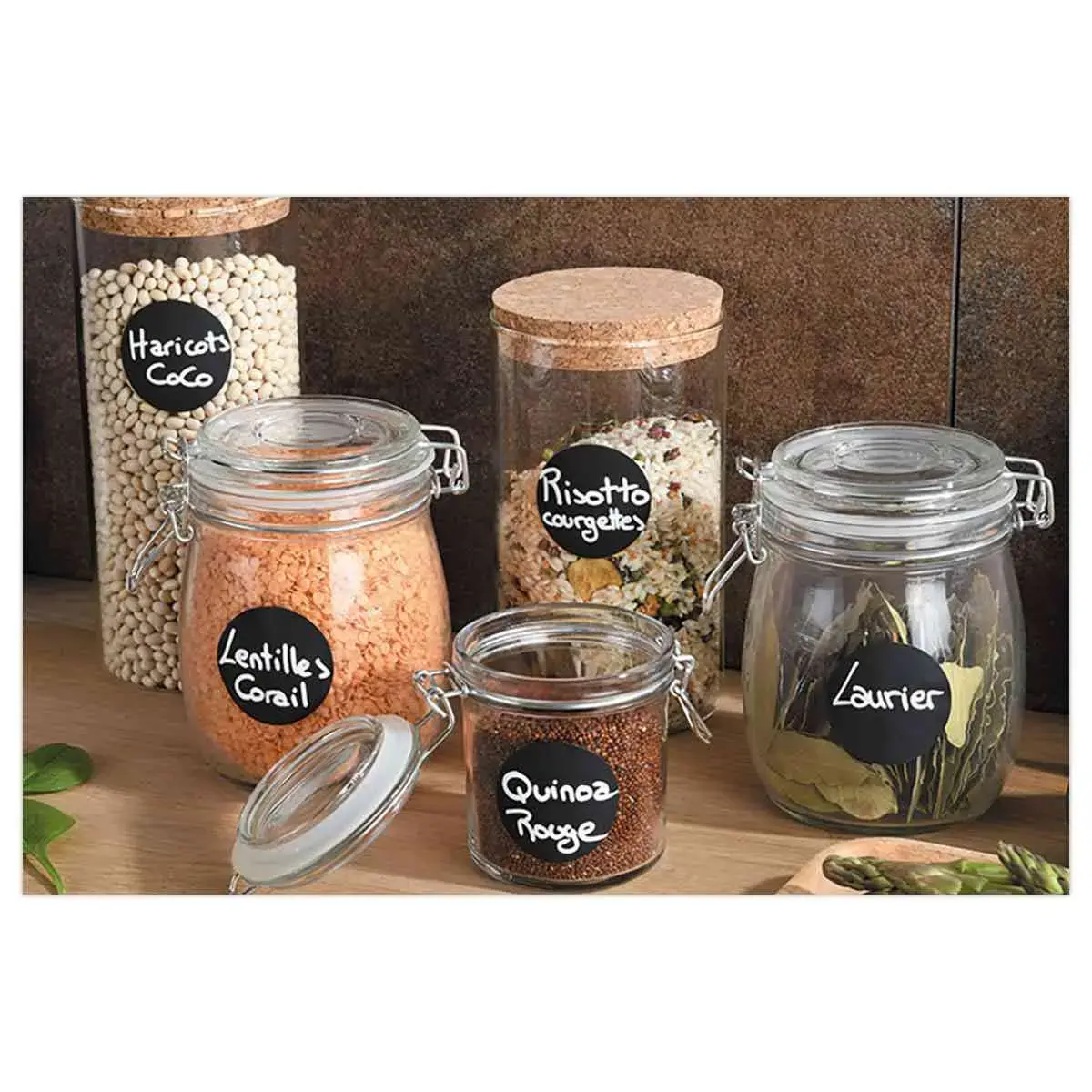 20 Paquets de 30 &eacute;tiquettes ardoise &Oslash; 48mm photo du produit