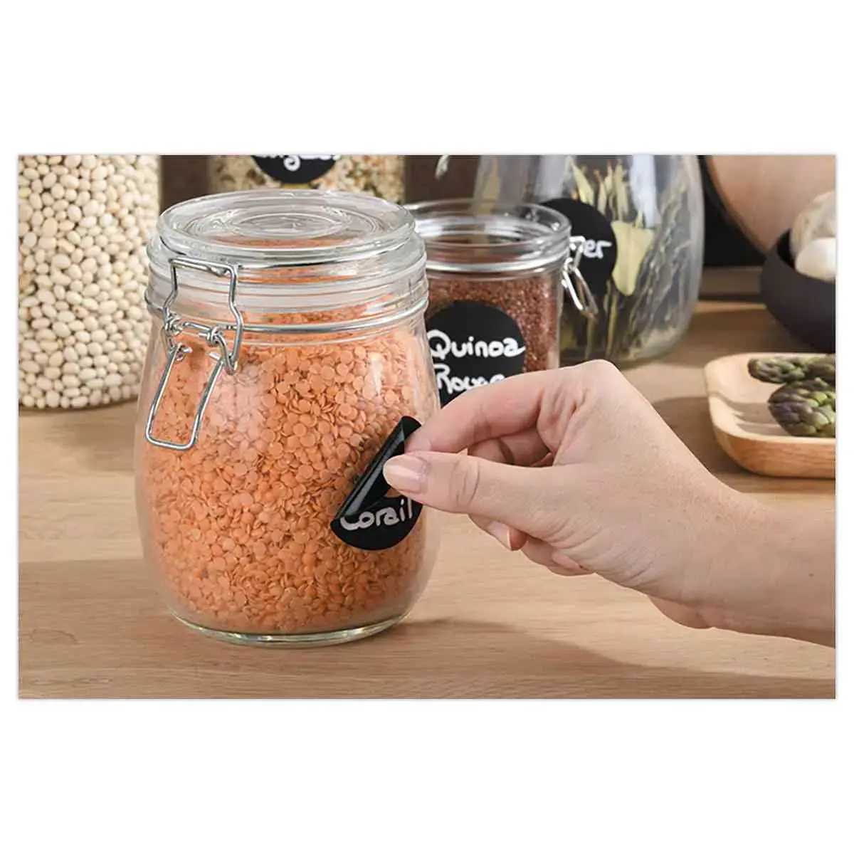 20 Paquets de 30 &eacute;tiquettes ardoise &Oslash; 48mm photo du produit