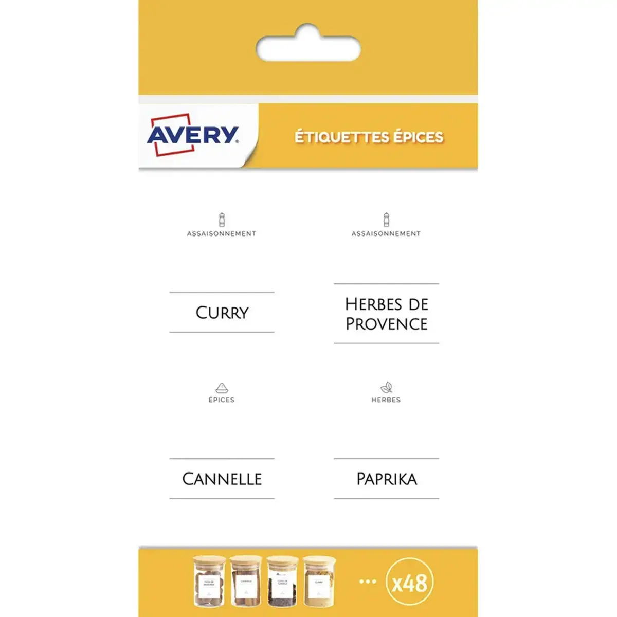 20 Paquets de 48 &eacute;tiquettes &eacute;pices - motifs moderne photo du produit