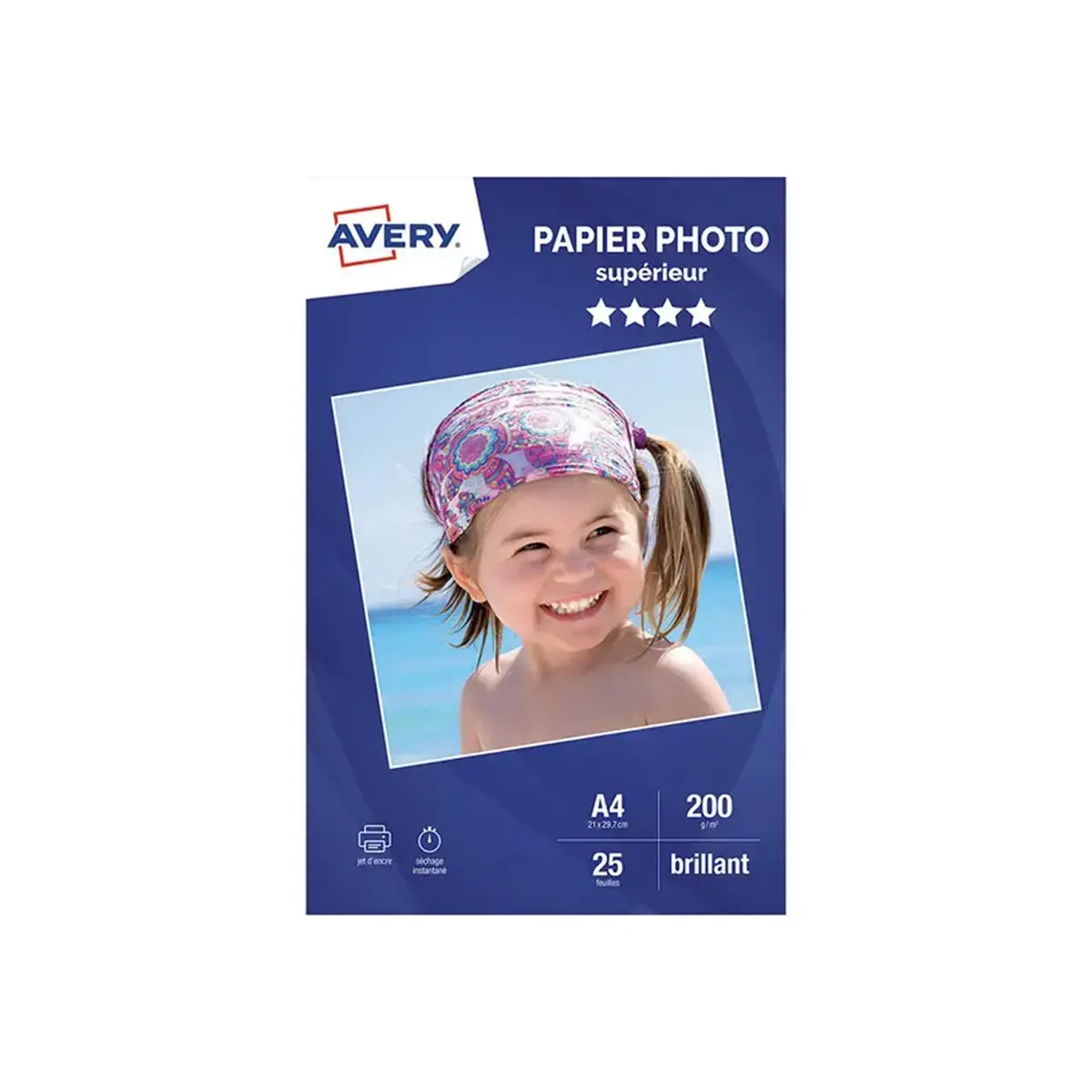 25 Feuilles de papier photo brillant A4 200 g/m² jet d'encre photo du produit