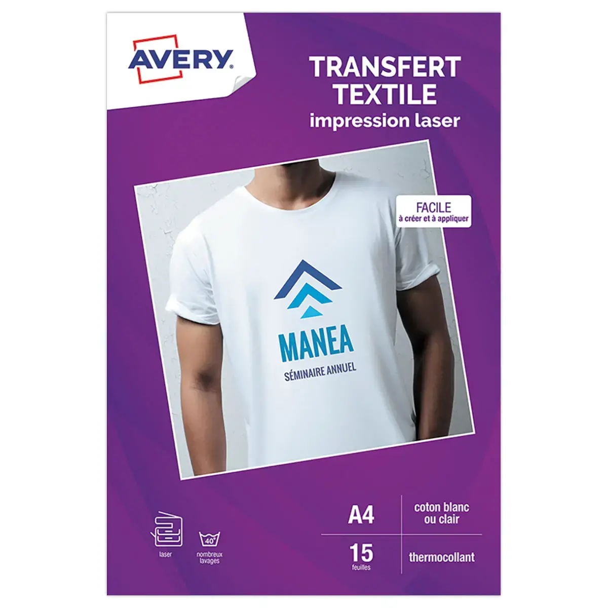 15 Feuilles transfert textile blanc ou clair A4 laser photo du produit