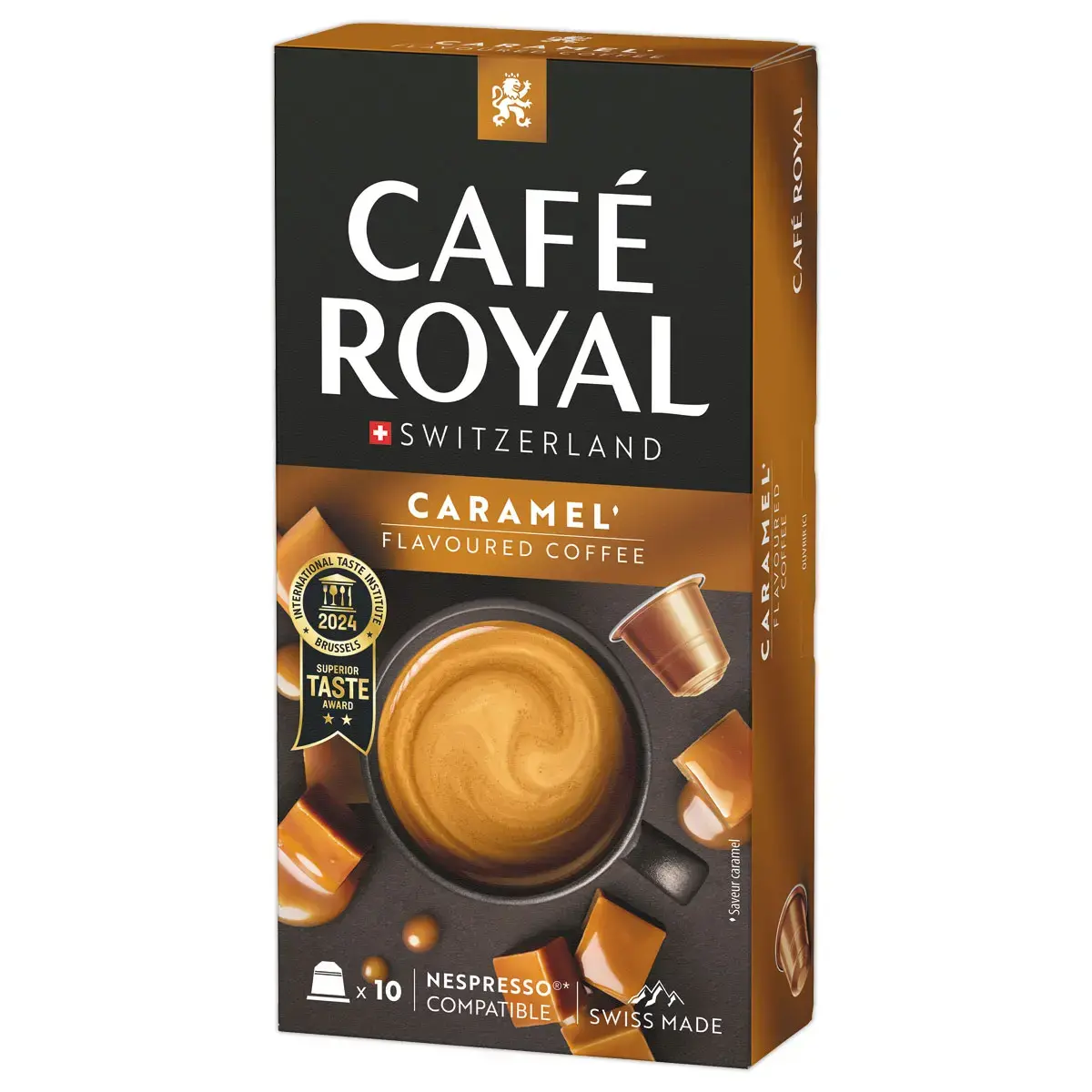 10 Capsules de café CAFE ROYAL Caramel - Compatibles Nespresso photo du produit