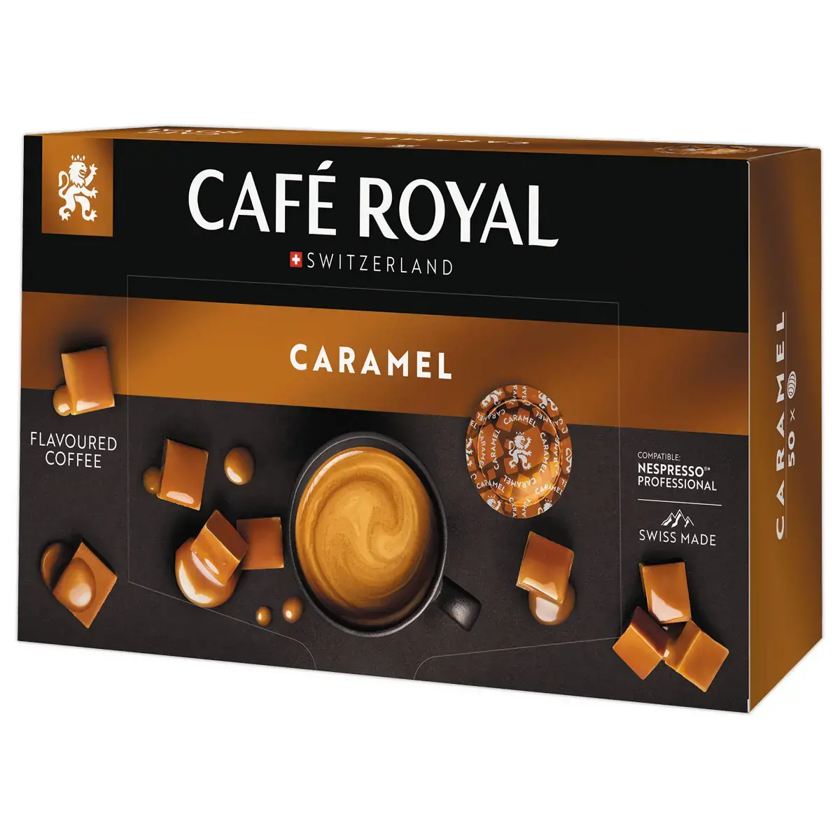 50 Capsules DISC caf&eacute; Cafe Royal Professionnel Caramel - Compatibles Nespresso photo du produit