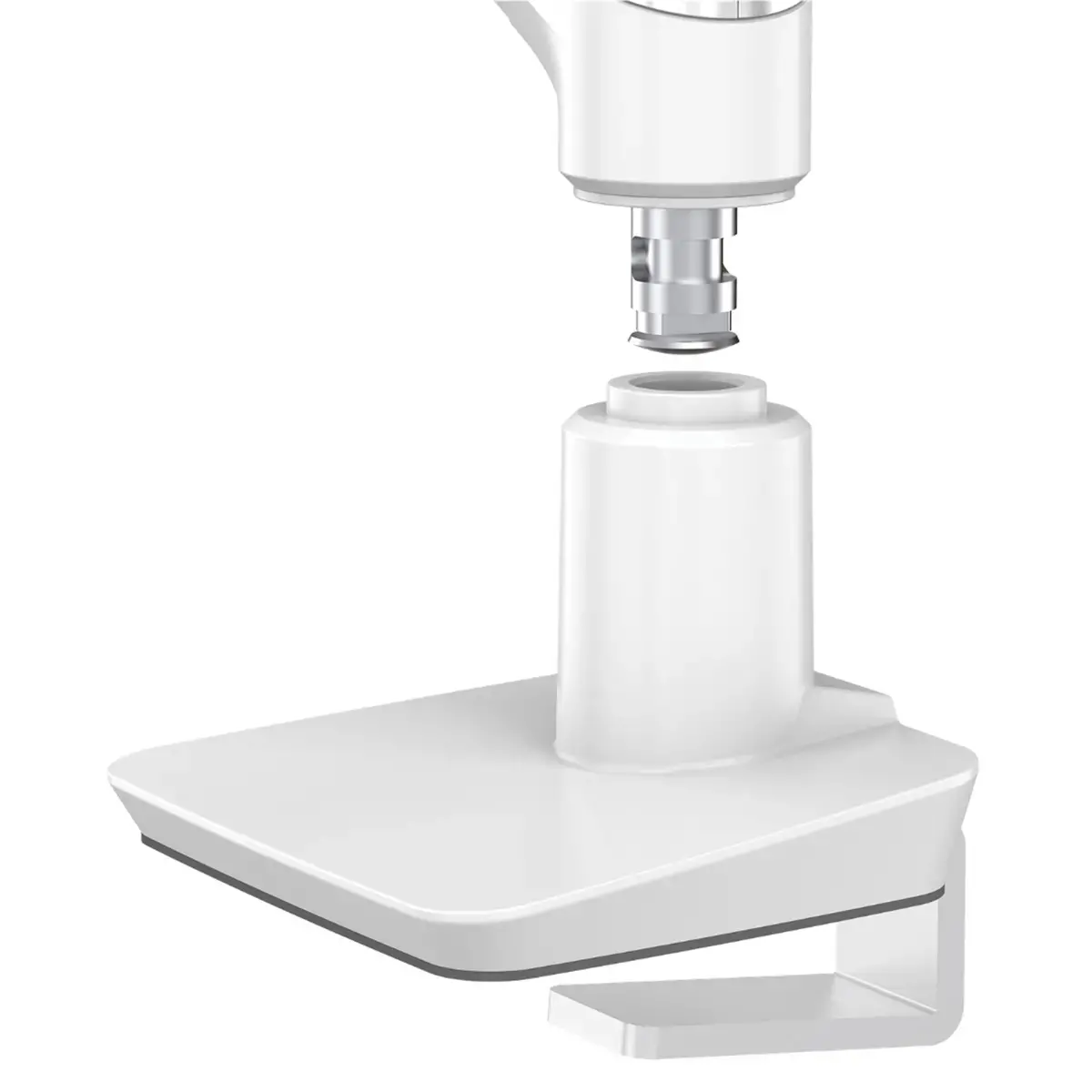 Bras porte-&eacute;cran Top Mount Tallo compact - Double - Blanc - Fellowes photo du produit